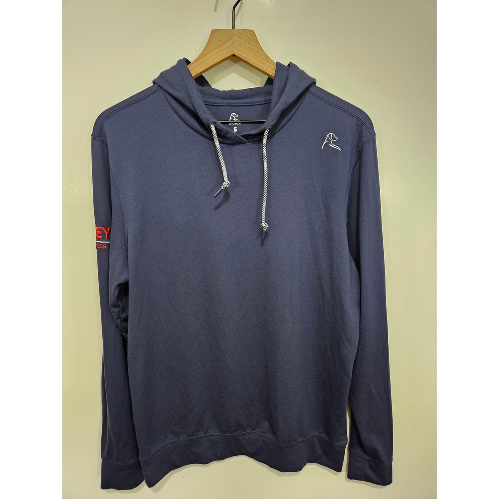 Rhoback Men's S Navy Performance Hoodie Carey for Congress Golf Stretch Pullover